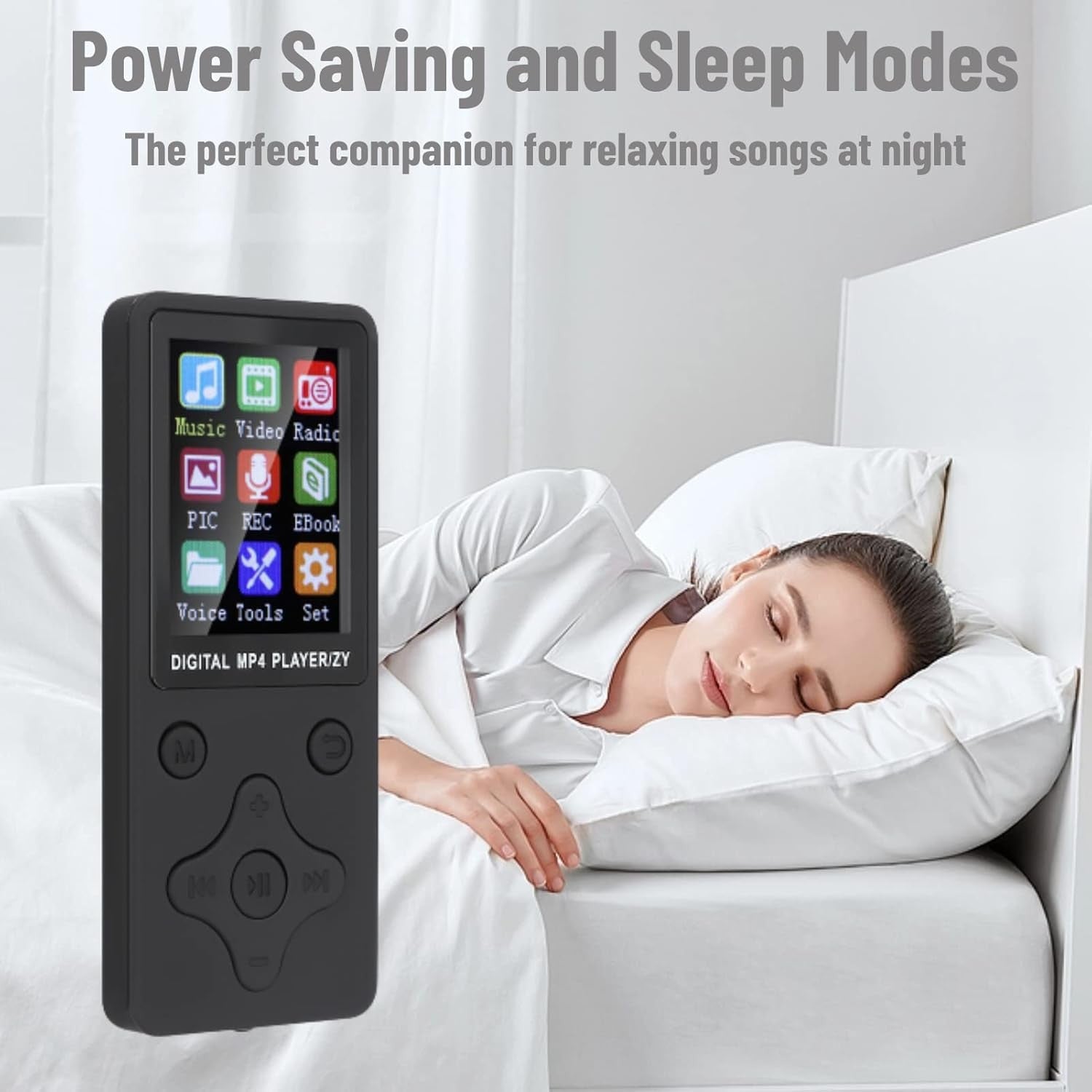 Bluetooth MP3 MP4 Player 1.8" Screen FM Radio Voice Recorder Black