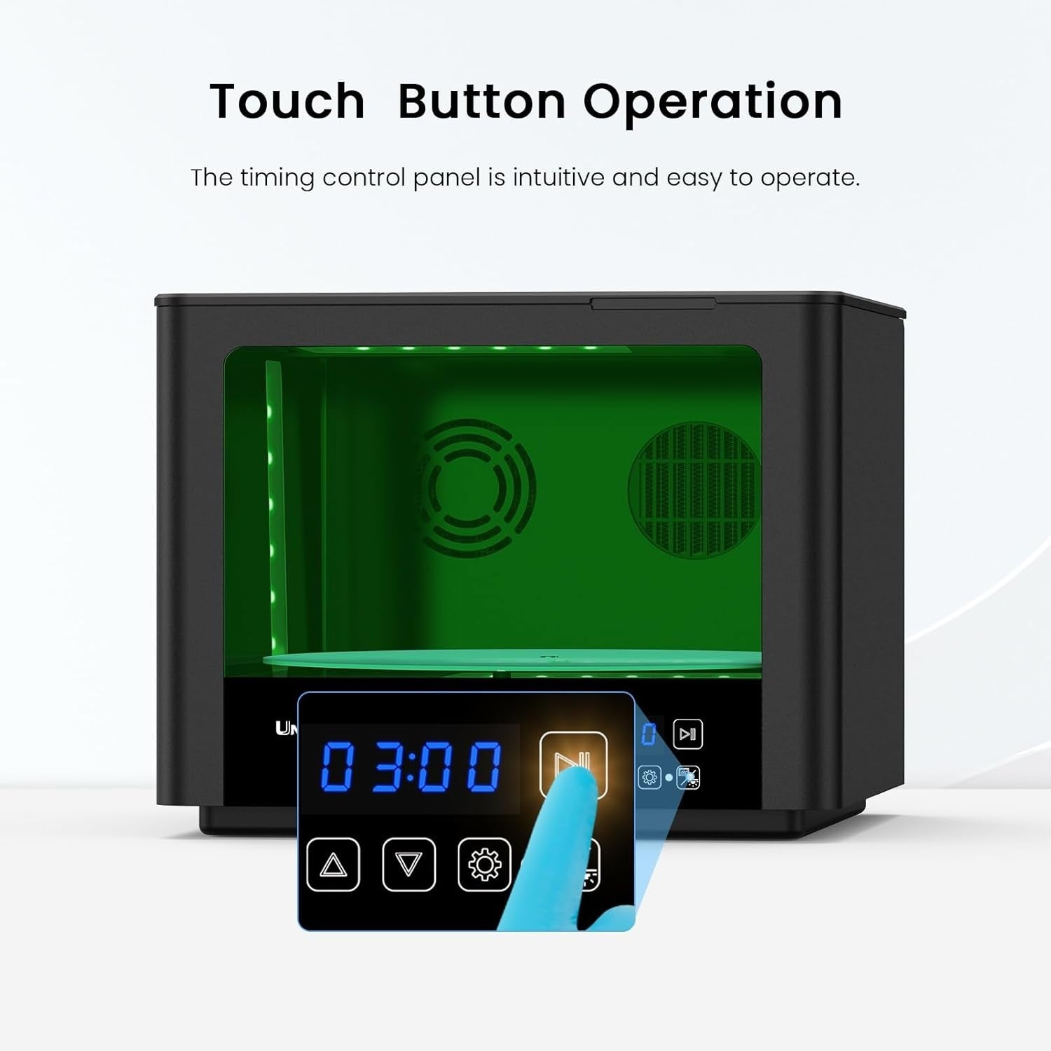 UV Resin Curing Station 360° Turntable Heated Drying Large Curing Box
