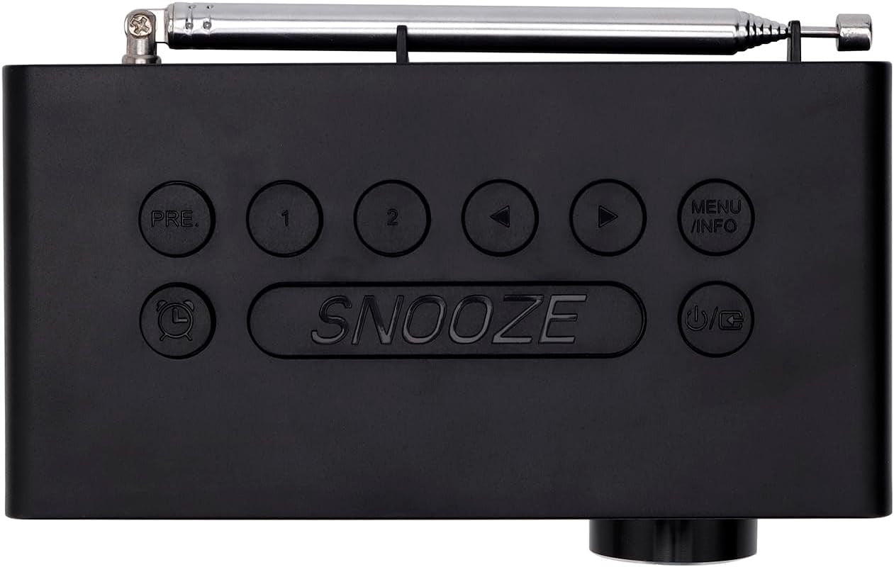 DAB DAB+ FM Digital Radio Bluetooth Alarm Clock Color Display Black