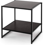 Square Side Table 51x51x51 cm | Nightstand & End Table w/ Shelf