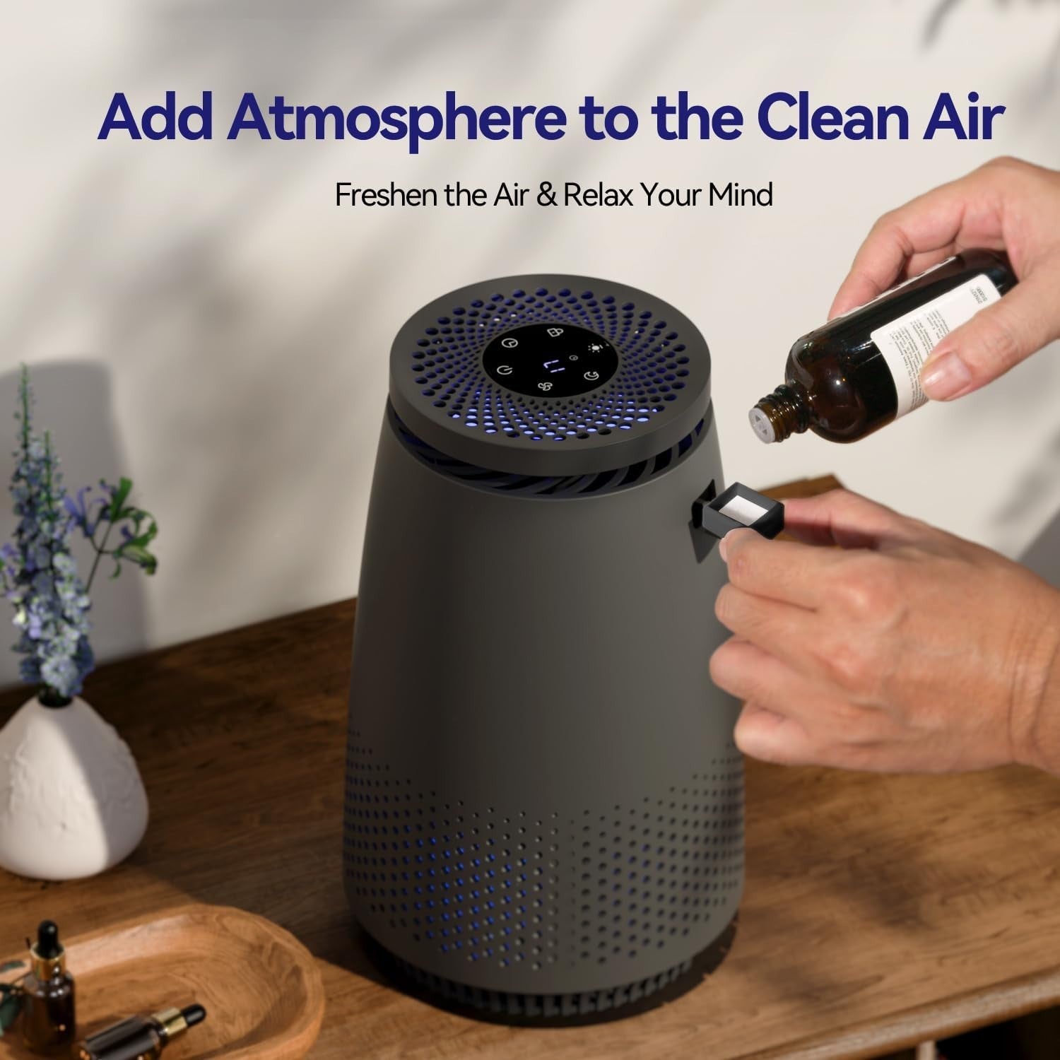 HEPA Air Purifier Quiet Sleep Mode 360° Intake Pet Dust Smoke