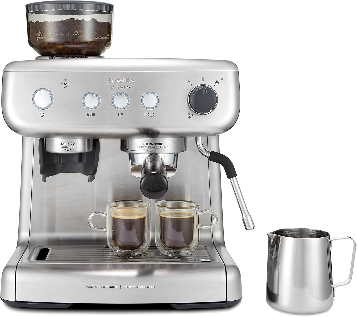 Espresso Coffee Machine | Built-In Bean Grinder | Milk Frother | 2.8L Tank