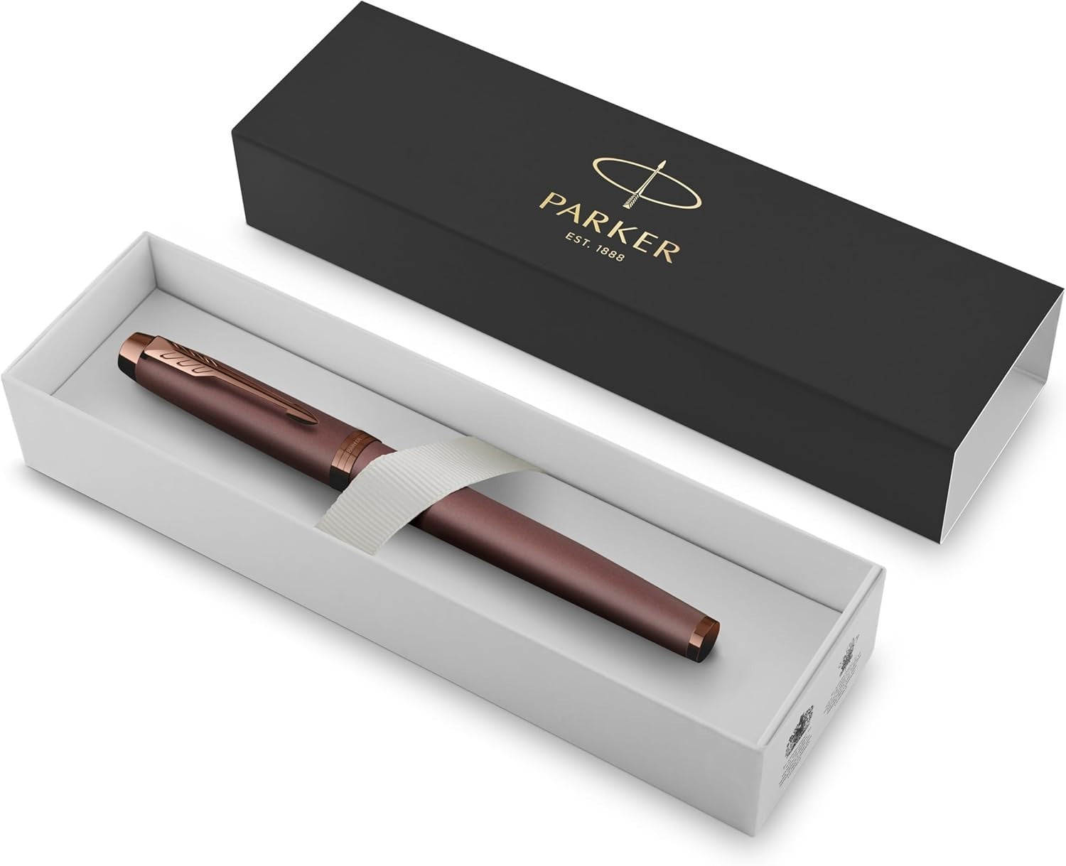 Burgundy Ballpoint Pen – Fine Tip, Blue Ink, Sleek Metal, Gift Ready