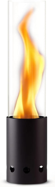 Outdoor Table Fireplace, Smokeless Stainless Steel, Wood Pellet Powered (Black)