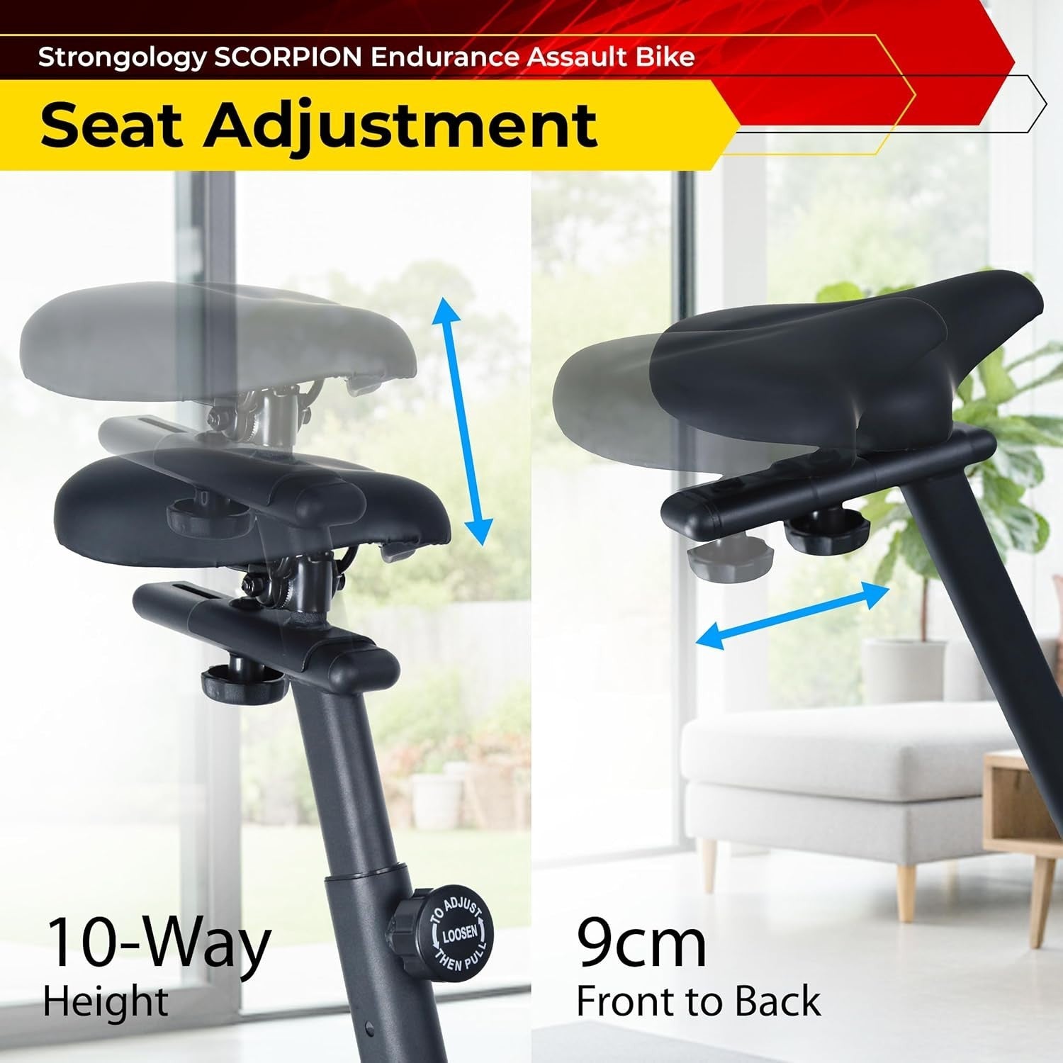 Compact Assault Air Bike with Fan Resistance Full-Body Workout & LCD Display