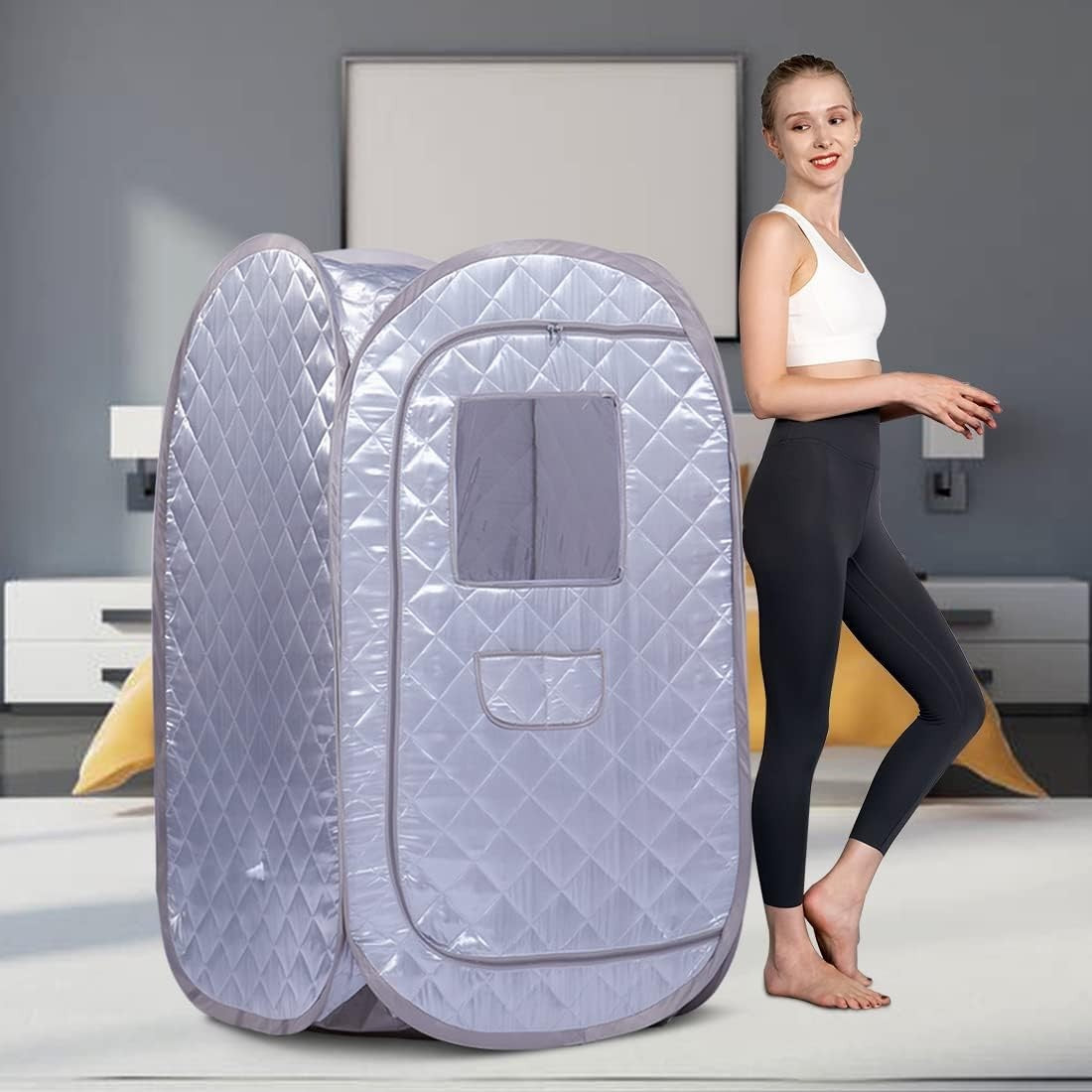 Portable Full Body Sauna Tent Foldable Home Spa Detox Weight-Loss Cabin No Steam