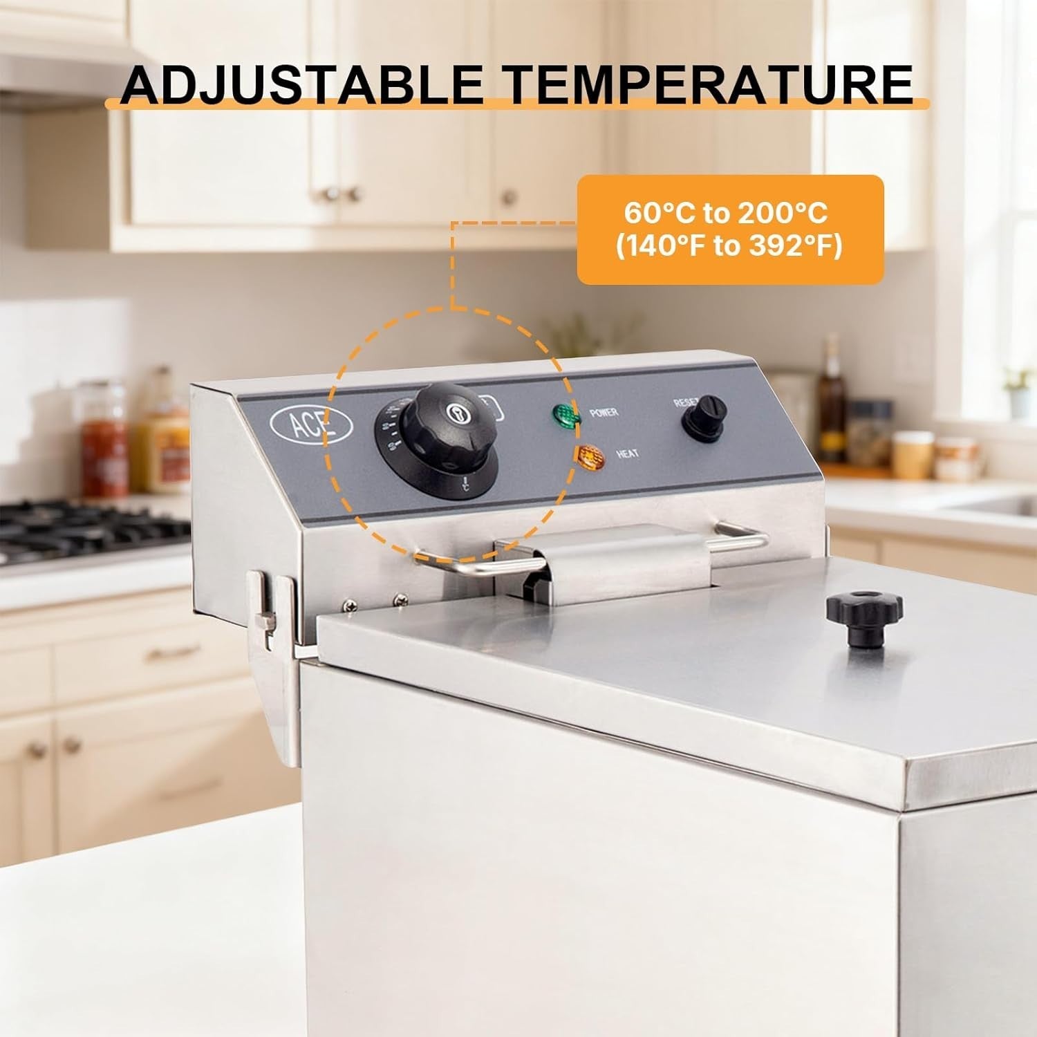 Commercial Electric Deep Fat Fryer 10L 3000W Stainless Steel