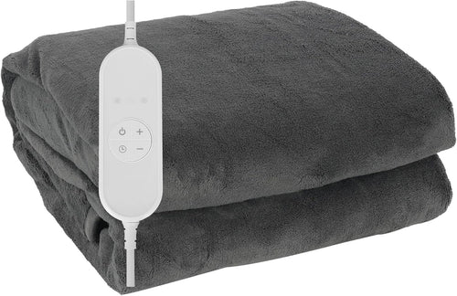 Electric Heated Throw Blanket Fleece 9 Heat Settings Auto Shut Off Timer