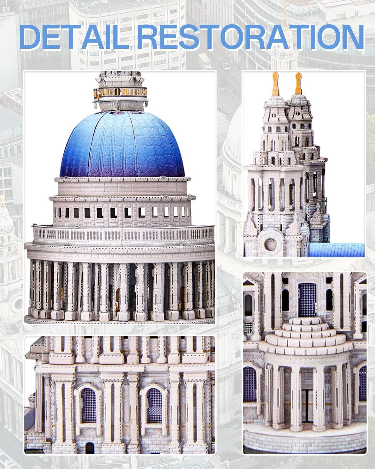 3D Metal Puzzle Cathedral Model Kit for Adults, DIY Gift, 22.5cm Long