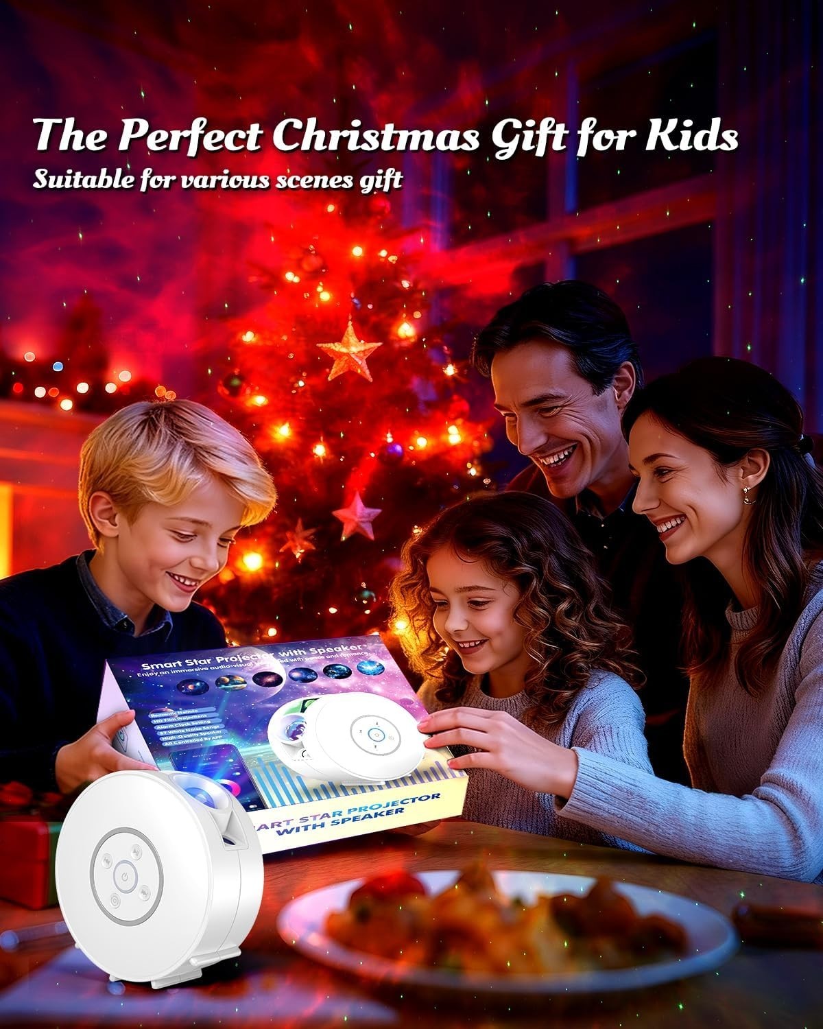 Smart Galaxy Projector WiFi 3D Star Light Alexa Bluetooth Music RGB