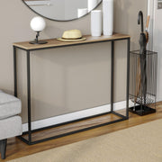 Sleek Oak Wooden Console Table with Metal Legs – Durable & Modern Hallway Furnit