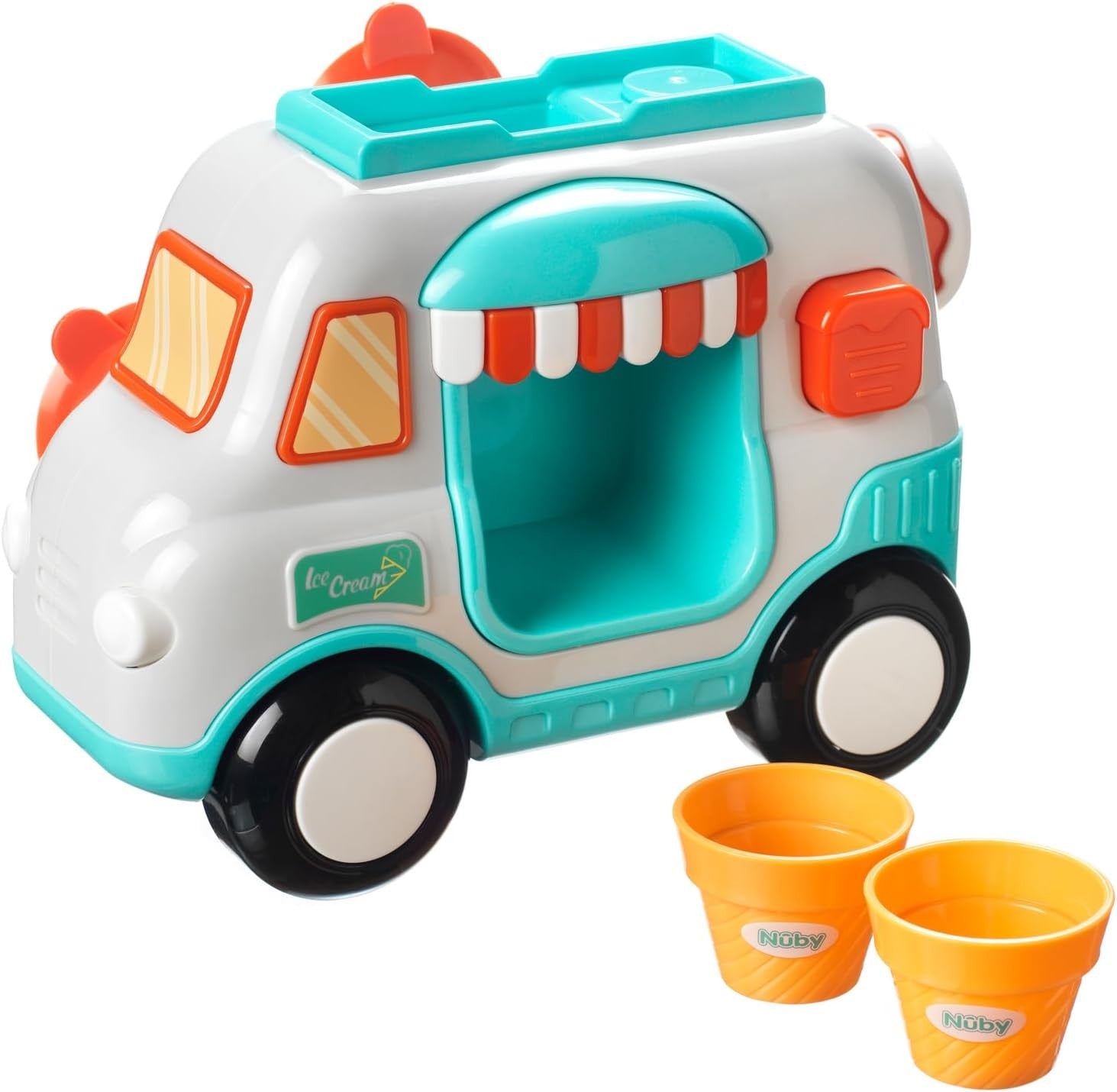 Ice Cream Bath Bubble Machine Toy with 2 Cones Kids