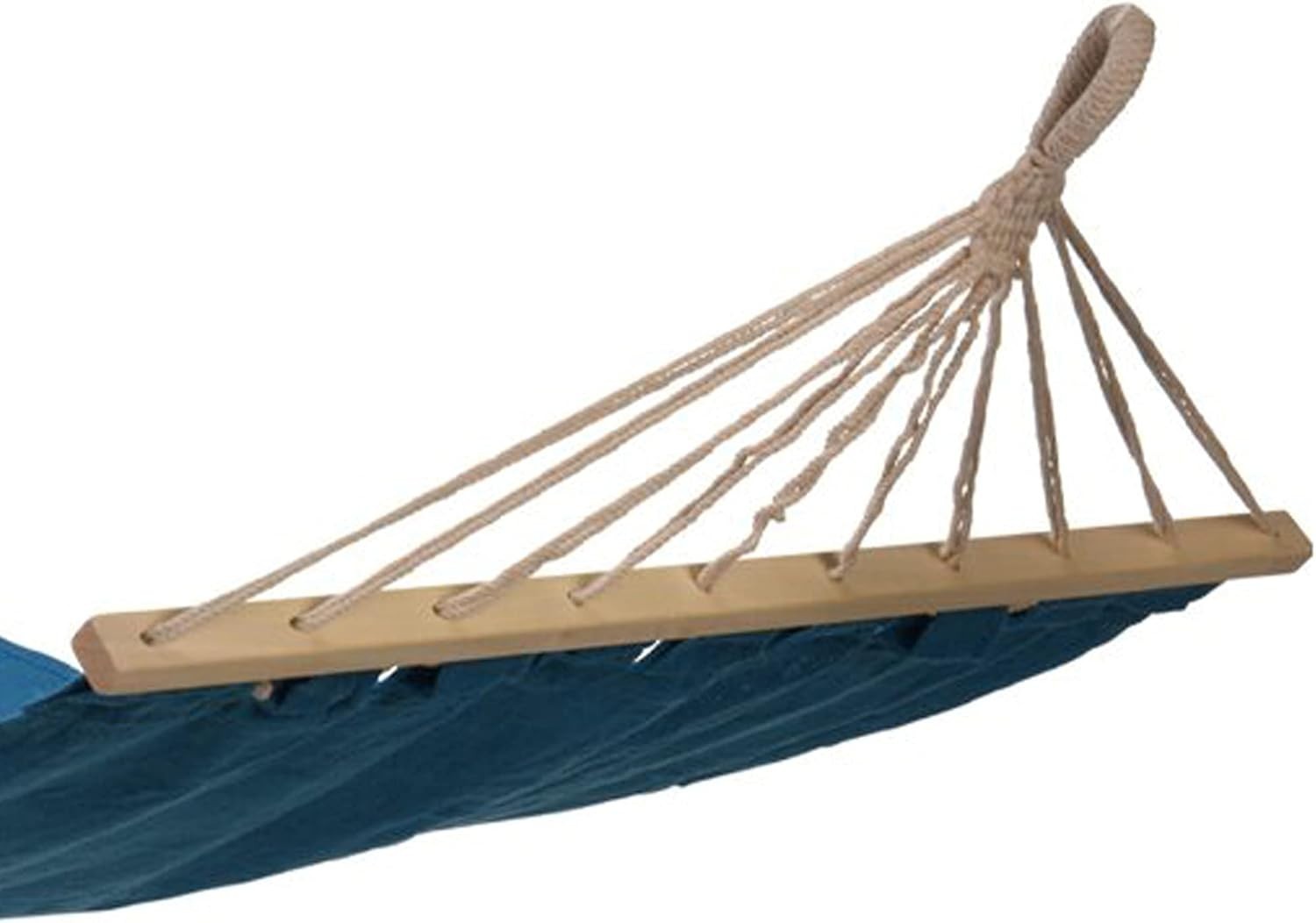 Blue Canvas Garden Hammock | Strong Hanging Swing Bed for Outdoor Relaxing