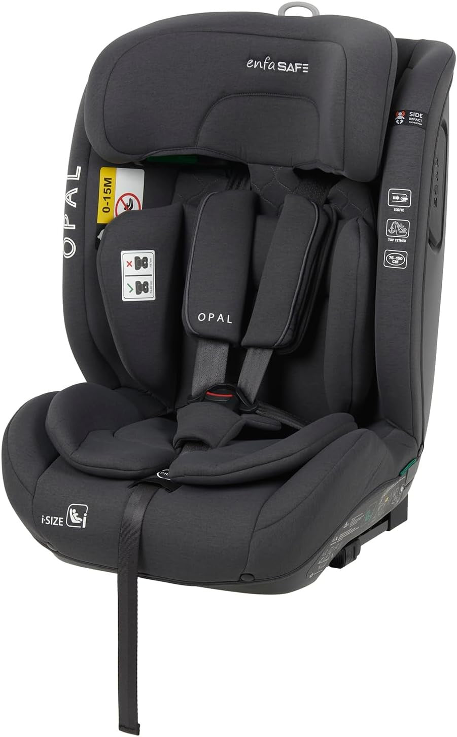 i-Size R129 Car Seat 76–150cm ISOFIX High Back Booster with Top Tether