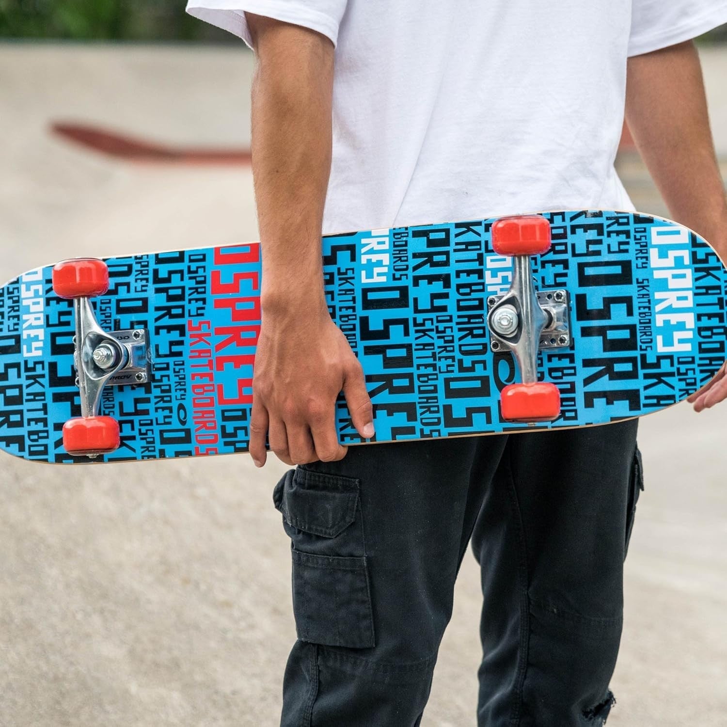 31" Double Kick Skateboard Maple Deck ABEC5 PU Wheels Grip Tape Kids Youth