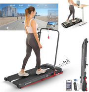 Foldable Under Desk Treadmill 12km/h Quiet Incline Home Walking Running