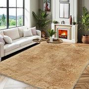 Large Beige Shaggy Area Rug 160x230cm Super Soft Thick Living Room Carpet
