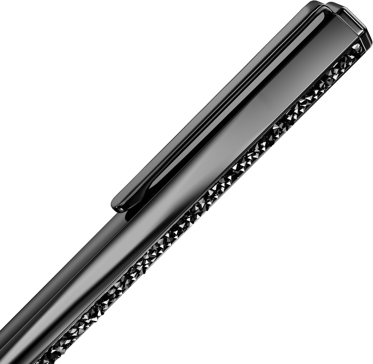 Black Crystal Ballpoint Pen Medium Ink Retractable Gift