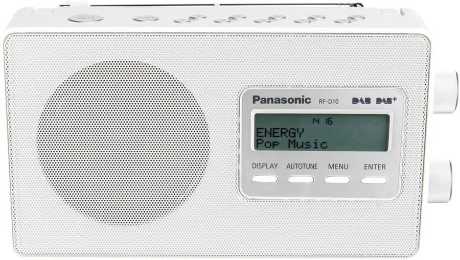 Digital DAB+/FM Radio with Alarm & Battery Backup, White Compact