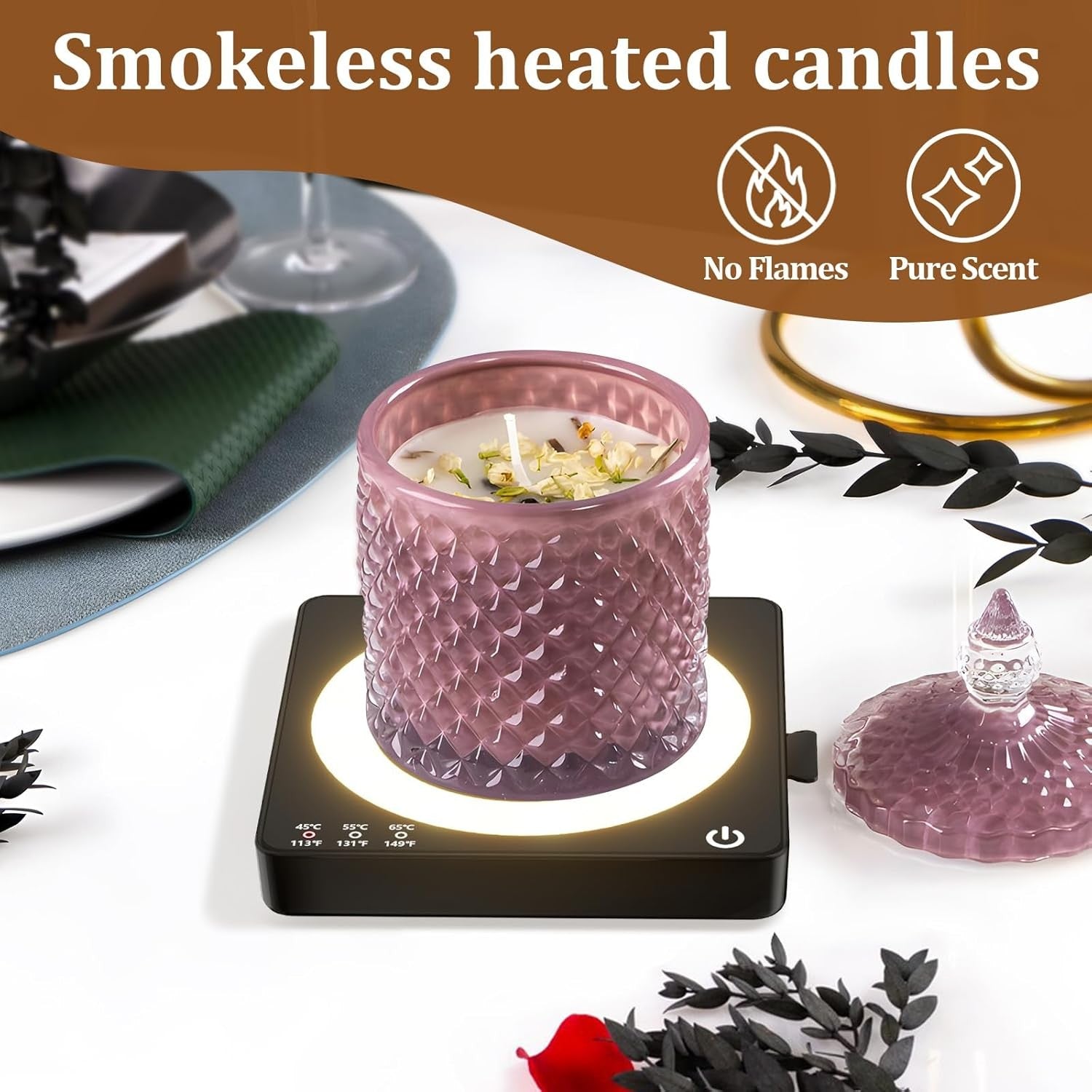 Coffee Mug Warmer 15W 3 Temp Wireless Charger 8H Auto Off