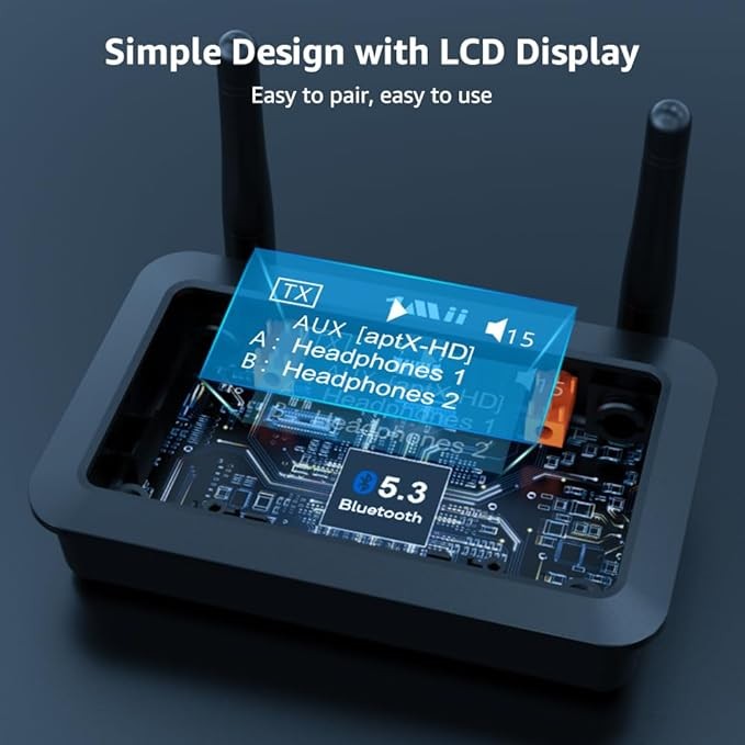 Bluetooth 5.3 Transmitter Receiver Long Range TV