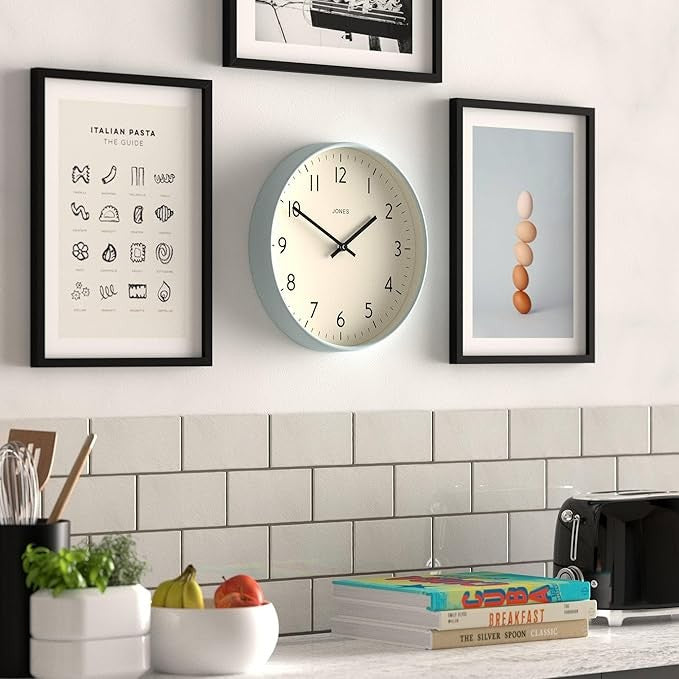 Modern 30cm Silent Wall Clock Round Easy-Read Home Office Kitchen Decor