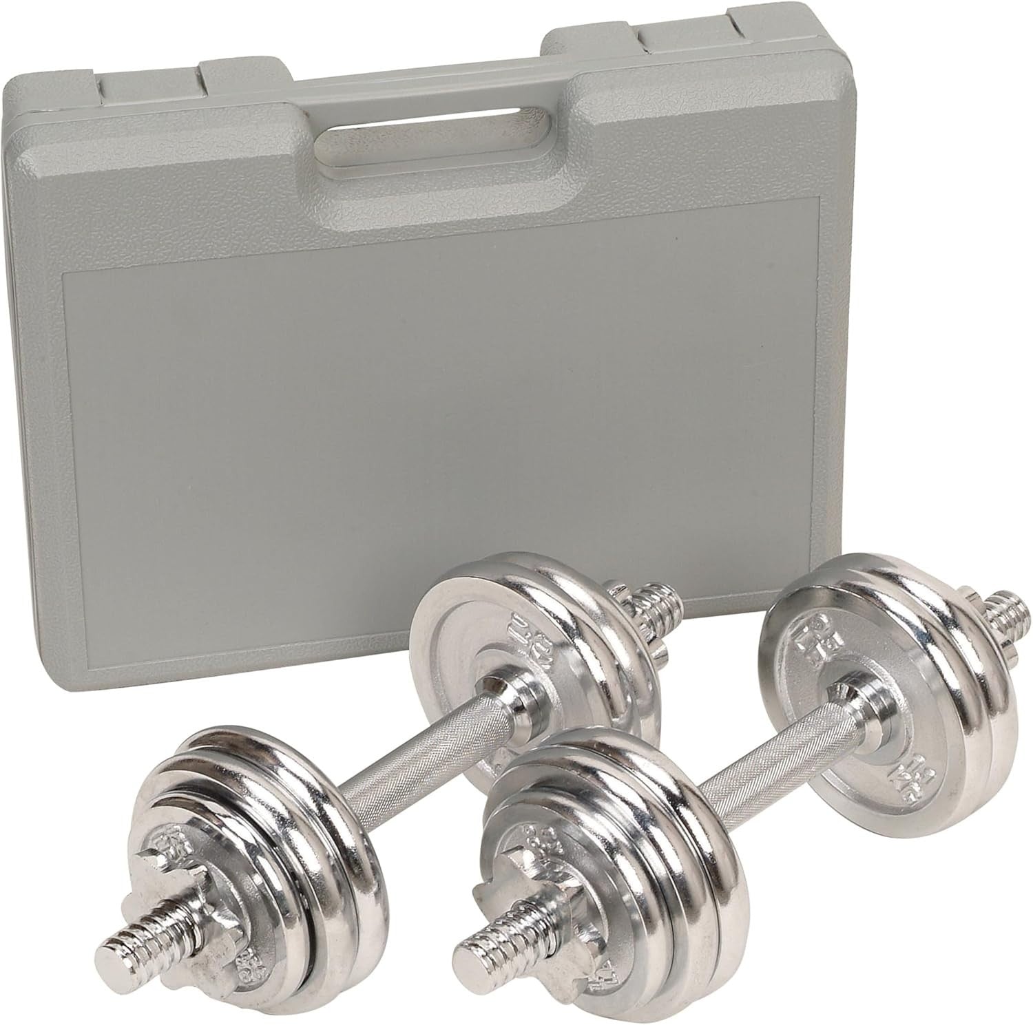 15kg Adjustable Dumbbell Set Carry Case Quick Lock Steel Home Gym