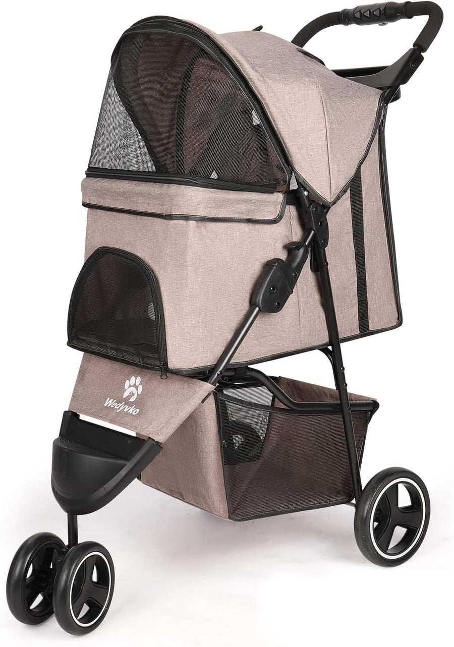 Pet Stroller for Small Medium Dogs 15kg Ultra Lightweight Foldable Pram
