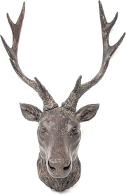 Large Resin Deer Stag Head Wall Mount – Vintage Reindeer Sculpture 47cm Antlers