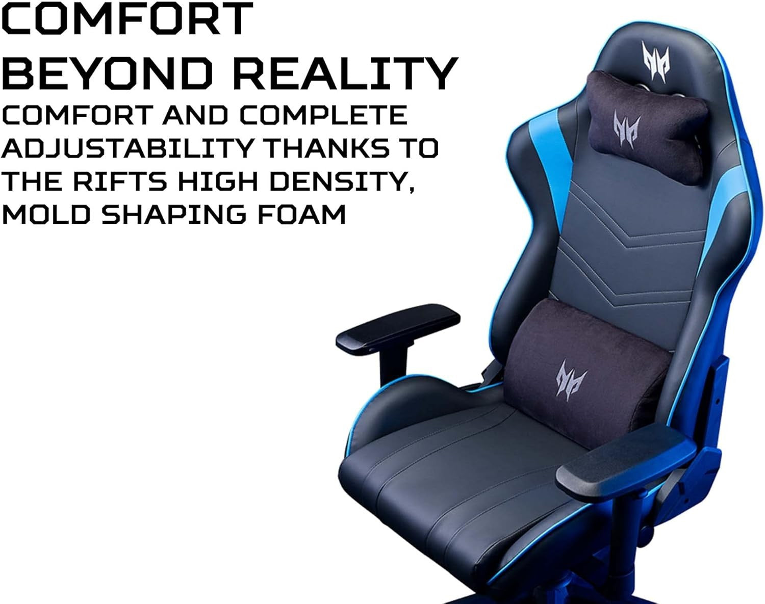 Ergonomic Gaming Chair 4D Armrests Reclining Back PVC Leather