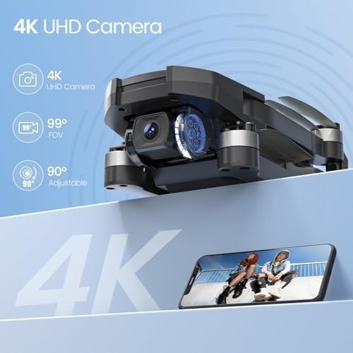 4K UHD GPS Drone for Adults, 3KM Range, 42min Flight, Follow Me, Brushless Motor