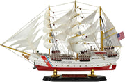 Wooden Coast Guard Cutter Ship Model 51cm Nautical Display Replica Ornament