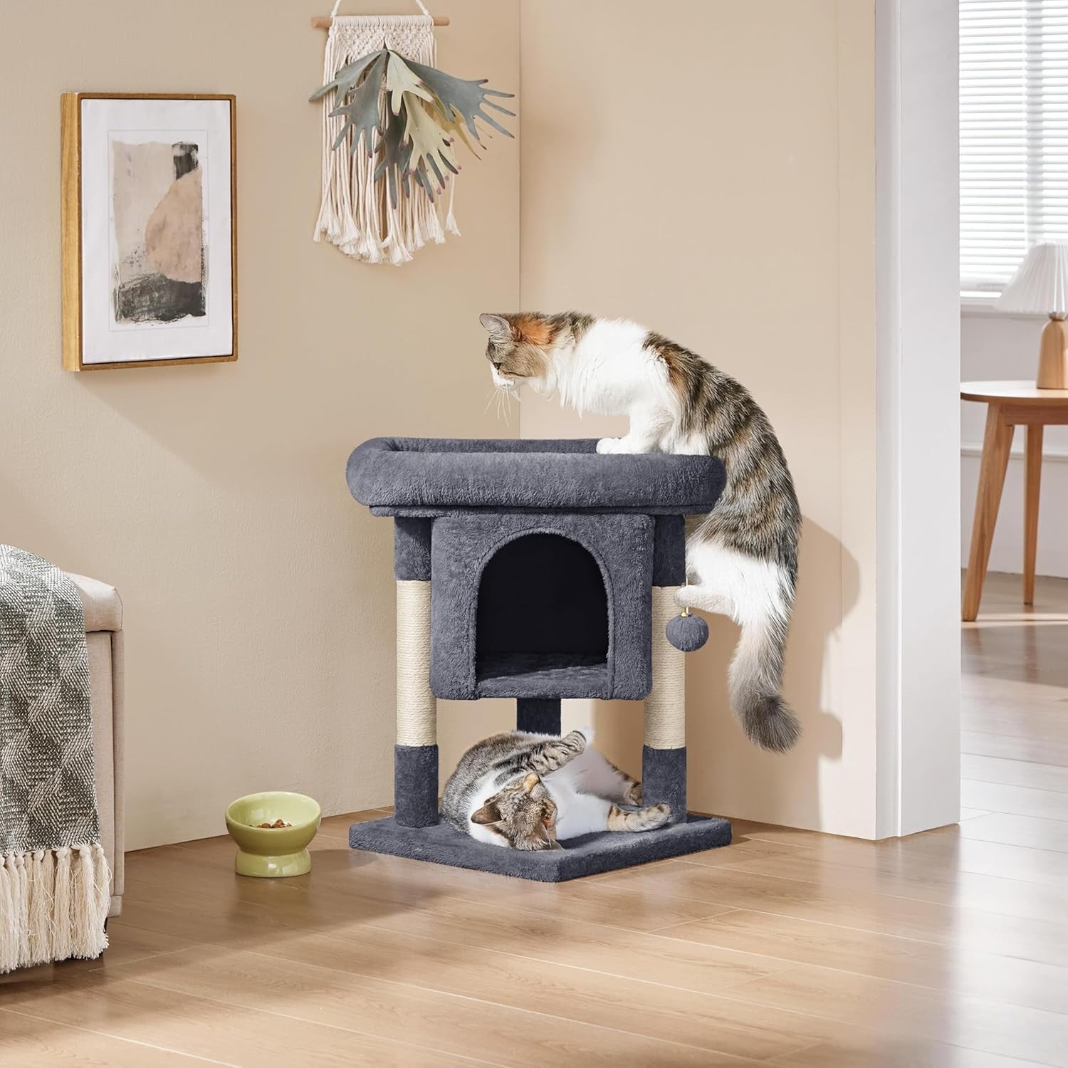 59cm Cat Tree Tower Scratching Post Condo Indoor Kitten Activity House