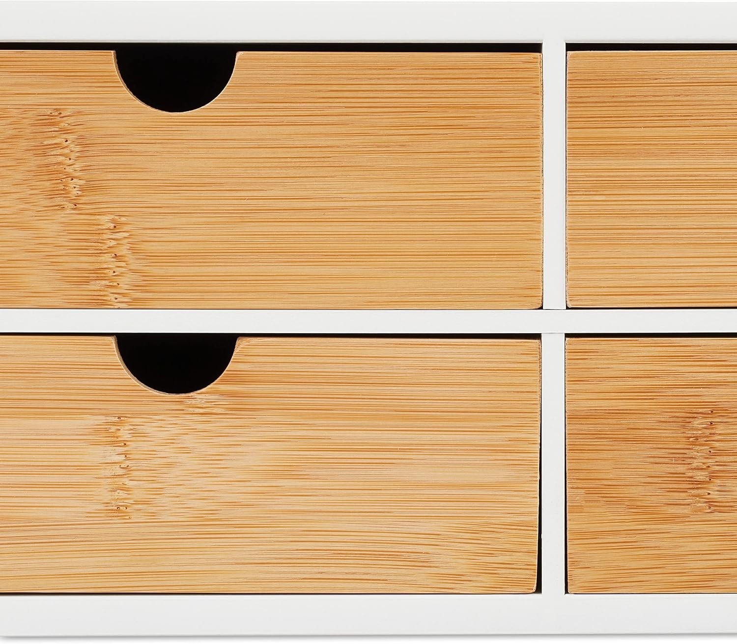 Bamboo Desk Organiser with 4 Drawers – Office Supplies Storage