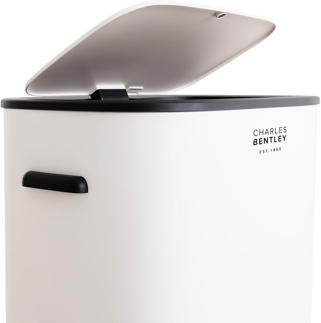 55L Automatic Sensor Kitchen Bin White Auto Close Slim