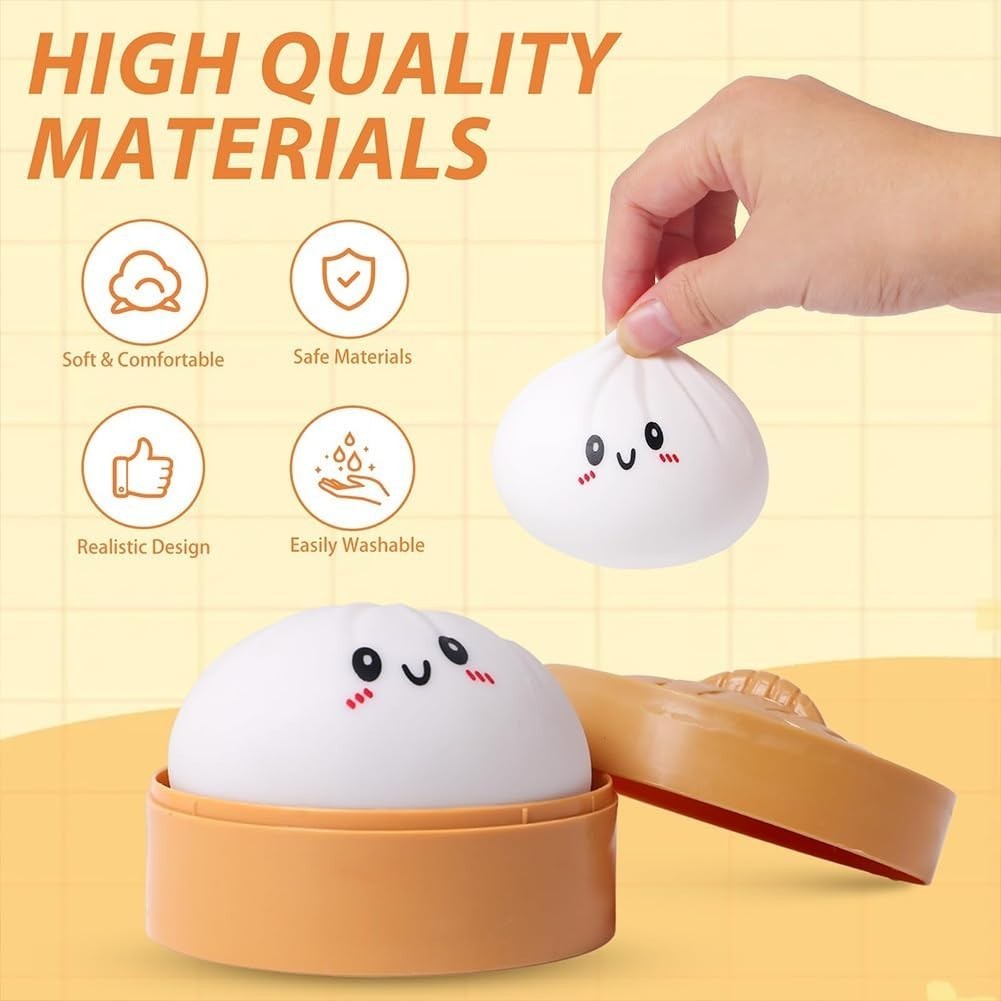 2PCS Jumbo Dumpling Squishy Giant Stress Relief Dough Ball Fidget