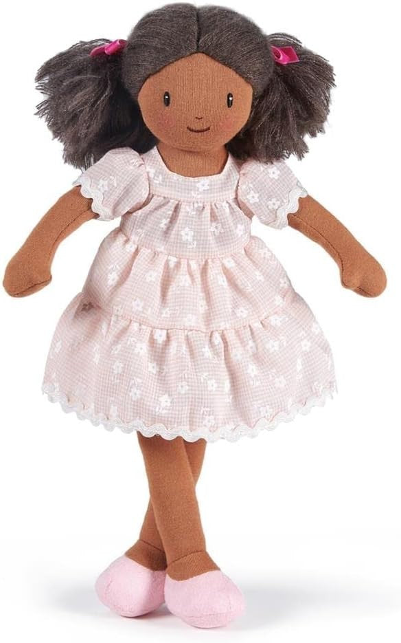 Soft Rag Doll Pink Dress Cuddly Heirloom Plush Toy Gift