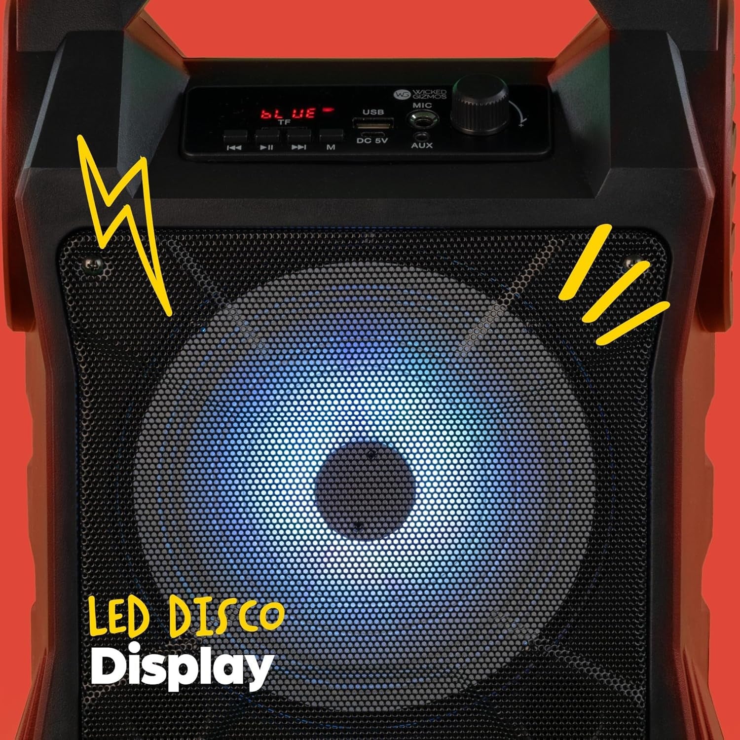 Portable Mini Karaoke Machine with LED Party Light & Microphone