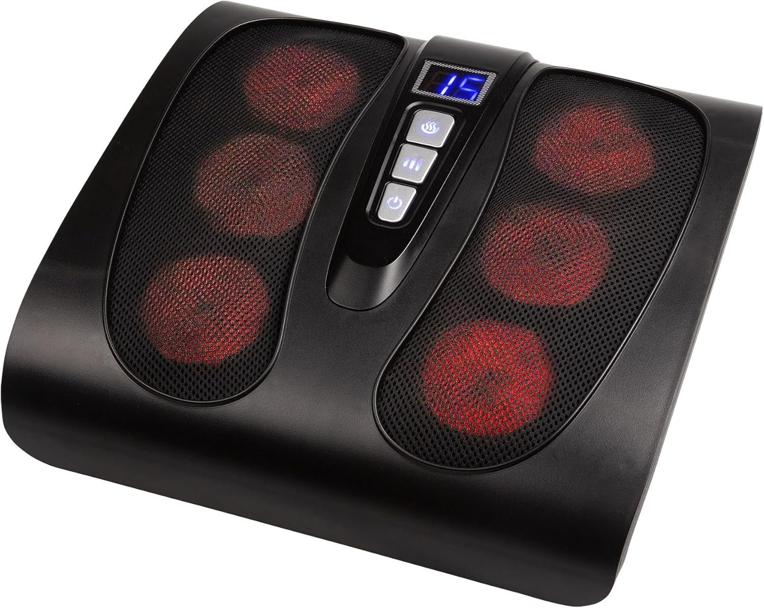 Slim Electric Foot Massager with Shiatsu, Heat & Reflexology – Black