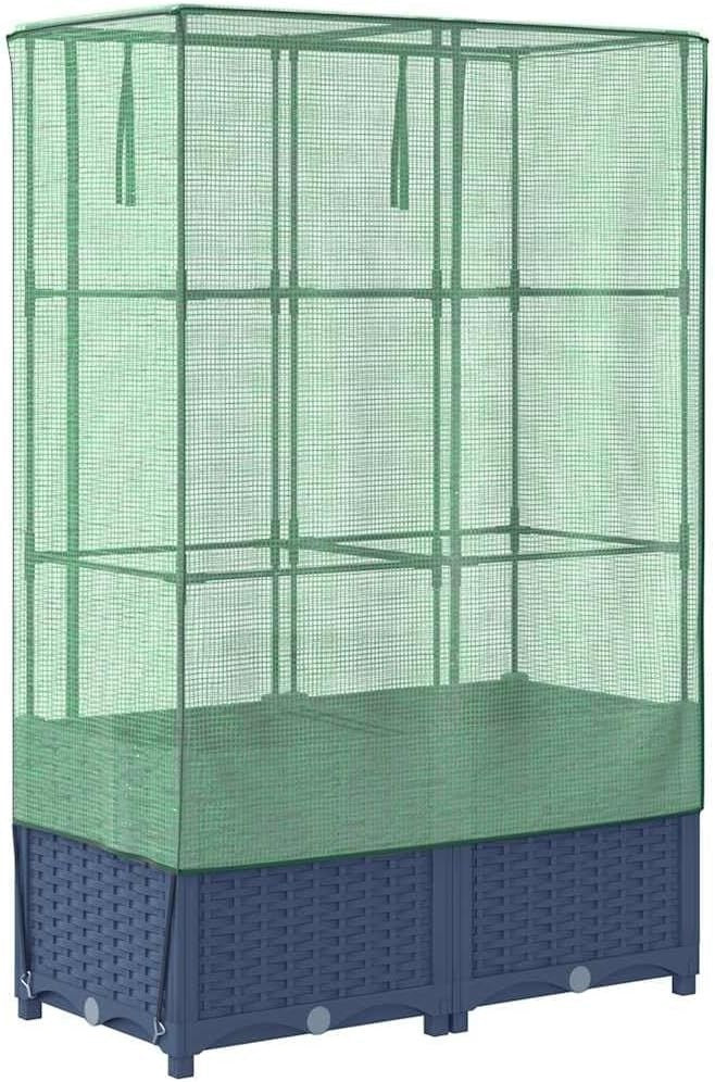 Raised Bed Planter with Greenhouse Cover 80x40x138cm