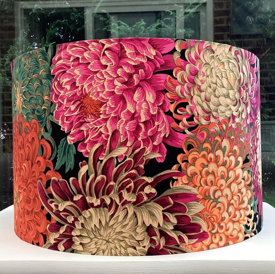 Handmade Red Floral Lampshade Ceiling or Table Lamp Shade Modern Decor