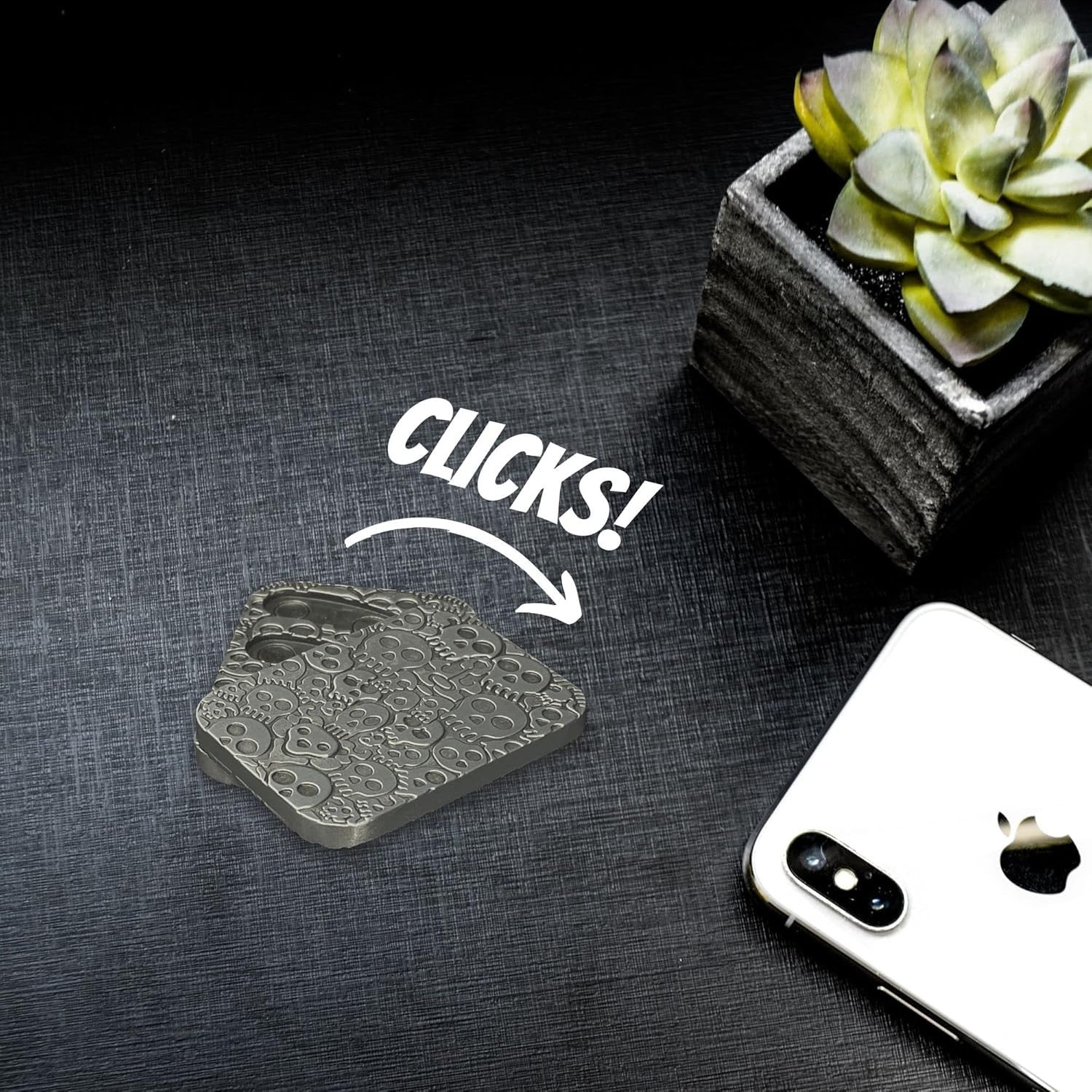 Metal Haptic Fidget Slider Coin Clicker Stress Relief EDC