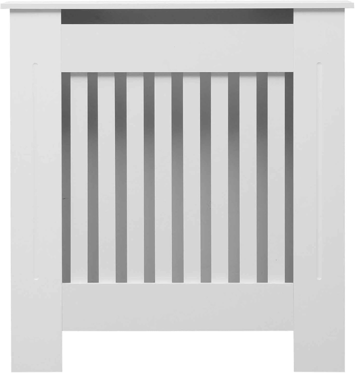 Small White Radiator Cover | Slatted MDF Cabinet