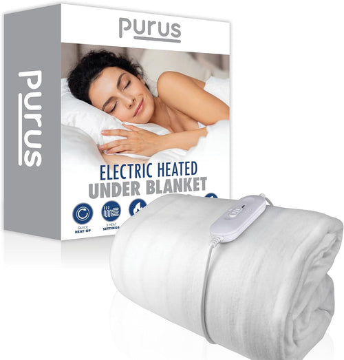 Single Electric Underblanket White 193x91cm Fitted Heated Mattress Cover