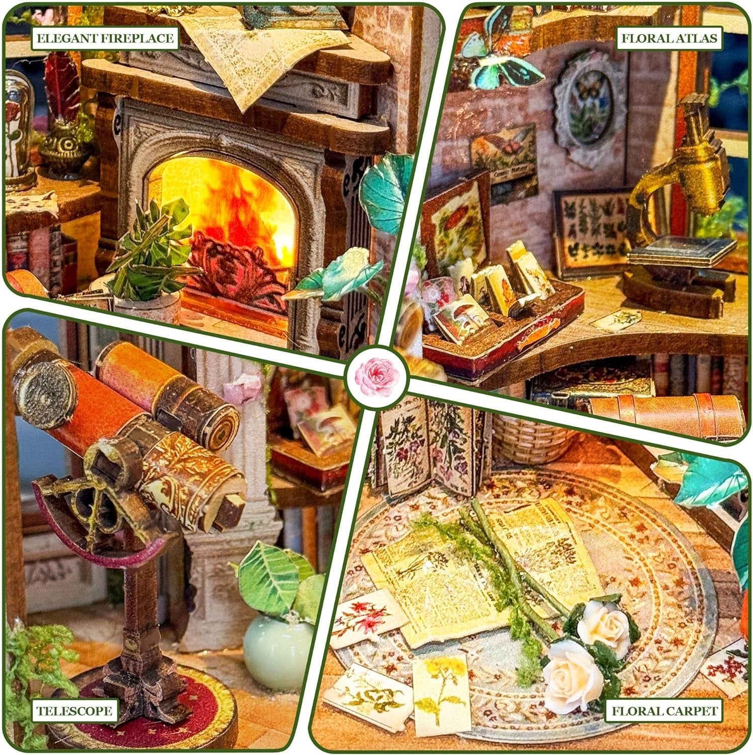 DIY Miniature Wooden Dollhouse Kit – Creative Tiny Room Furniture Set