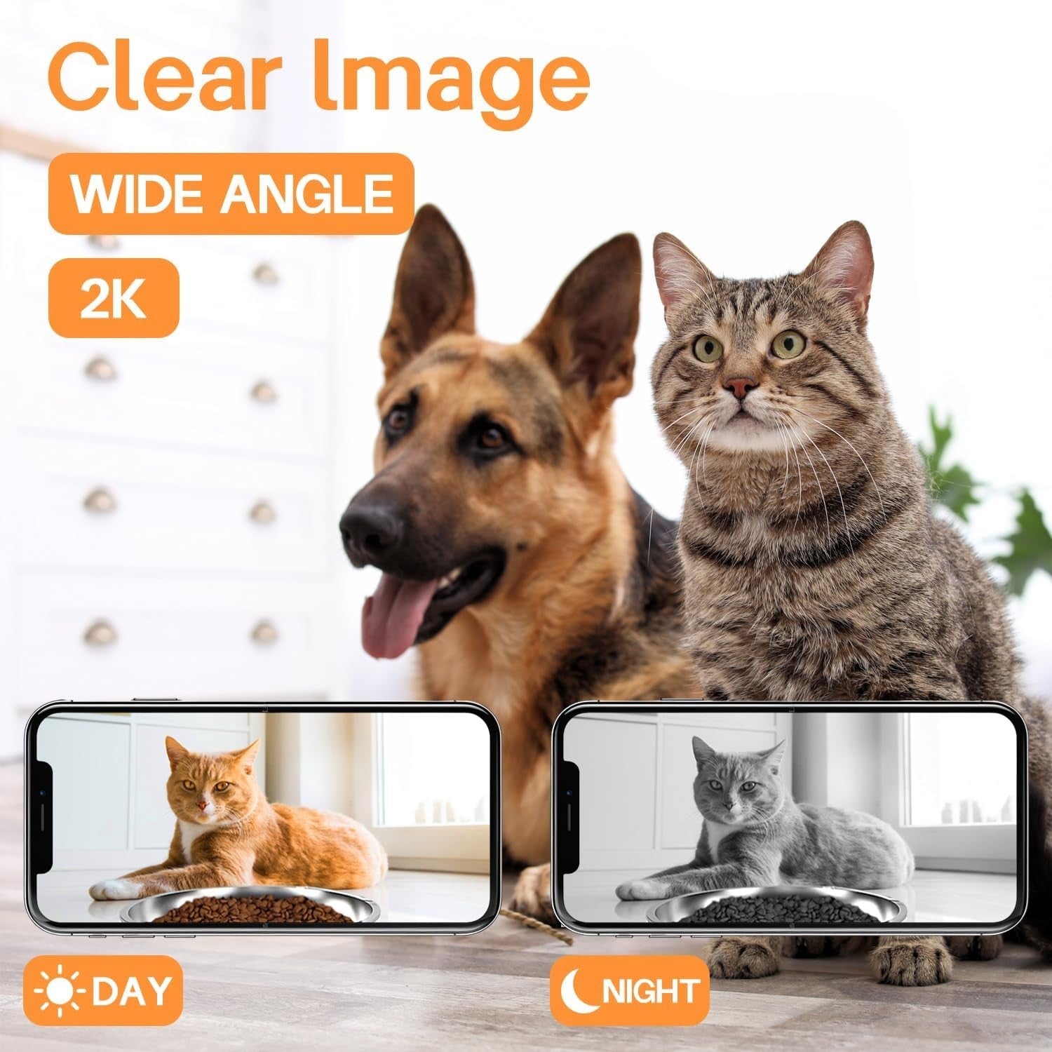 Smart Pet Feeder 2K Camera WiFi App Control 6L Auto Cat Dog Feeder