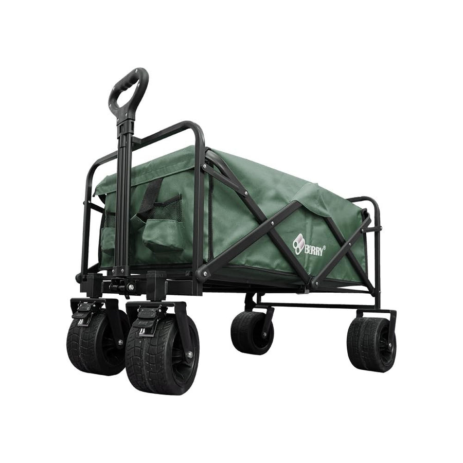 Heavy Duty Foldable Utility Wagon 150KG Beach Garden Cart with Wheels