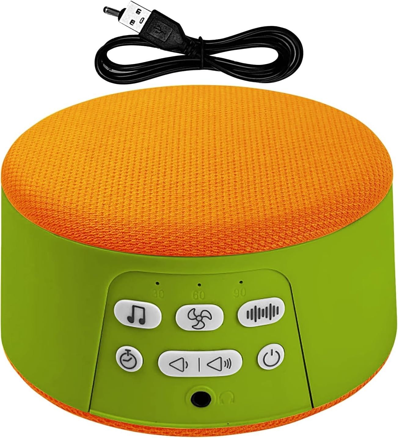 White Noise Machine for Sleep - Portable Rechargeable Sound Soother with Timer