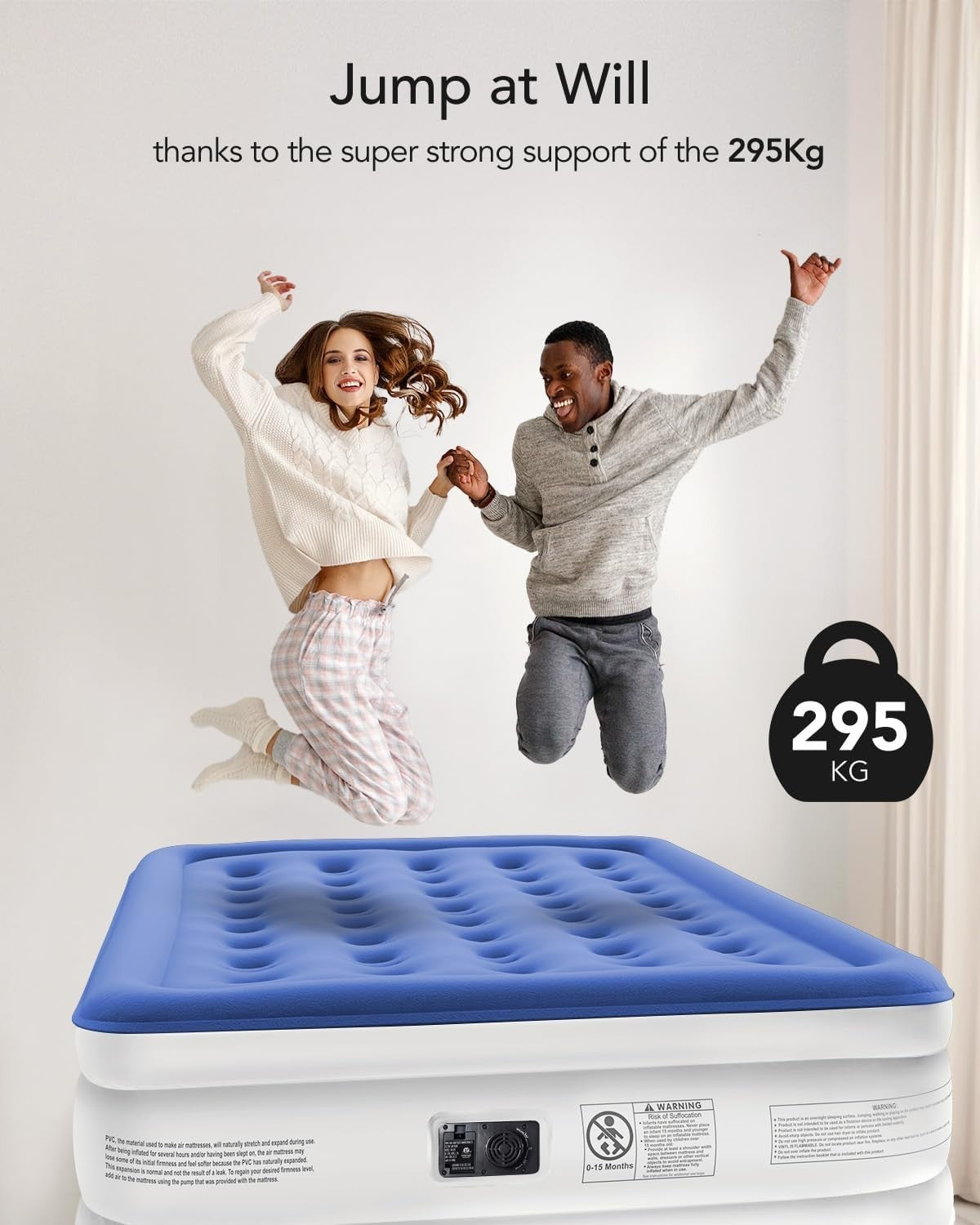 King Air Mattress Inflatable Bed with Built-in Pump Waterproof Comfort