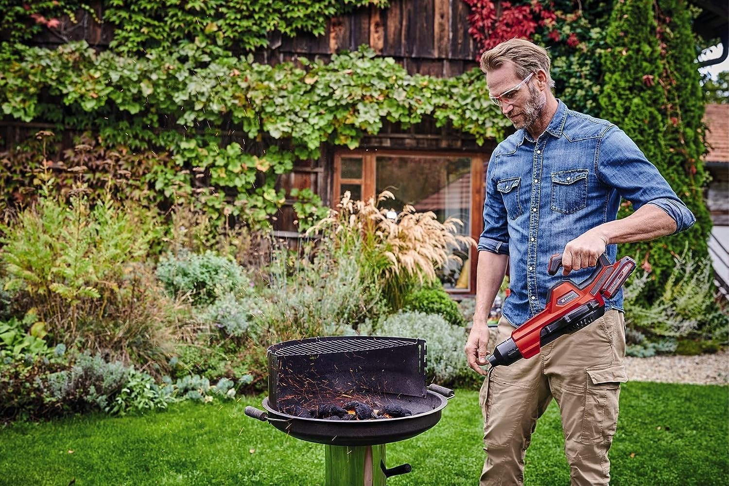 Cordless Leaf Blower 18V Handheld Air Duster 250km/h Garden Garage Cleaner